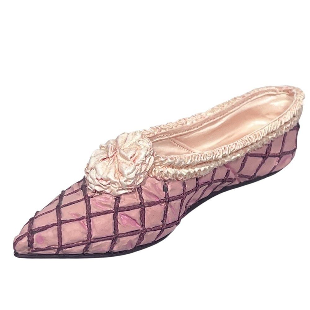 JUST THE RIGHT SHOE Raine 1999 Truffles Pink Red Slipper Flat Miniature Shoe - Picture 12 of 16